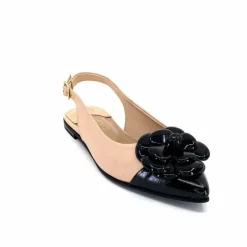 Féminin|Ballerines<398-ivoire Ballerines Ivoire M23099 Cuir Noir Beige