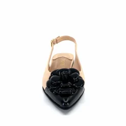 Féminin|Ballerines<398-ivoire Ballerines Ivoire M23099 Cuir Noir Beige