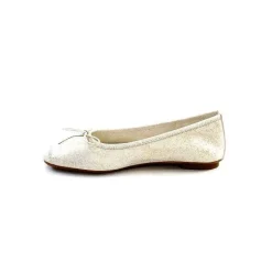 Basic|Ballerines<Requin Ballerines Reqins Hello Cuir Doré Blanc
