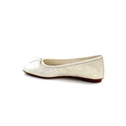 Basic|Ballerines<Requin Ballerines Reqins Hello Cuir Doré Blanc