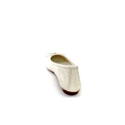 Basic|Ballerines<Requin Ballerines Reqins Hello Cuir Doré Blanc