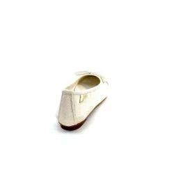 Basic|Ballerines<Requin Ballerines Reqins Hello Cuir Doré Blanc