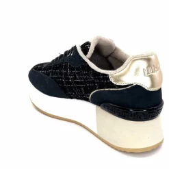 Sport Chic|Décontracté<Liu.Jo Baskets à Plateforme Bf4037 Daim Off Black MarineNoir