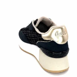 Sport Chic|Décontracté<Liu.Jo Baskets à Plateforme Bf4037 Daim Off Black MarineNoir