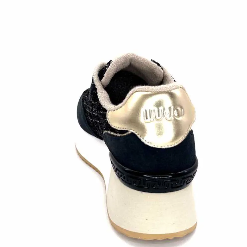 Sport Chic|Décontracté<Liu.Jo Baskets à Plateforme Bf4037 Daim Off Black MarineNoir