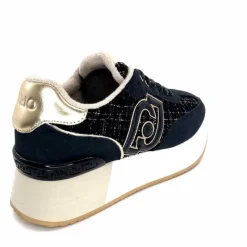 Sport Chic|Décontracté<Liu.Jo Baskets à Plateforme Bf4037 Daim Off Black MarineNoir