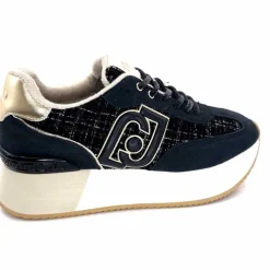 Sport Chic|Décontracté<Liu.Jo Baskets à Plateforme Bf4037 Daim Off Black MarineNoir