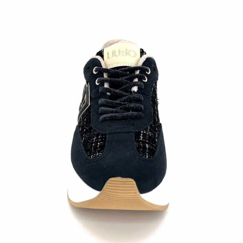 Sport Chic|Décontracté<Liu.Jo Baskets à Plateforme Bf4037 Daim Off Black MarineNoir