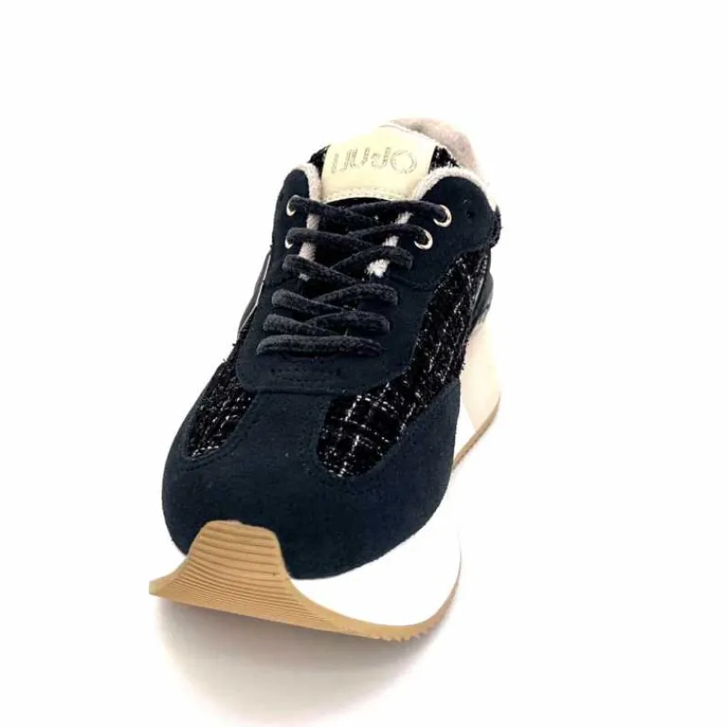 Sport Chic|Décontracté<Liu.Jo Baskets à Plateforme Bf4037 Daim Off Black MarineNoir