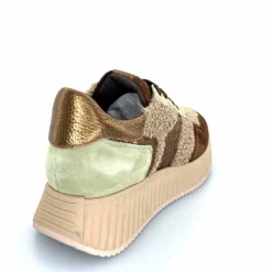 Sport Chic|Baskets<Softwaves Baskets à Plateforme 8.95.05/002 Daim Vert Marron