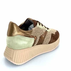 Sport Chic|Baskets<Softwaves Baskets à Plateforme 8.95.05/002 Daim Vert Marron