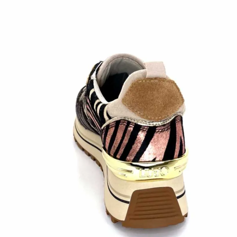 Sport Chic|Animalier<Liu.Jo Baskets à Plateformes Bf4001 Zèbre Rose Marron MarronRose