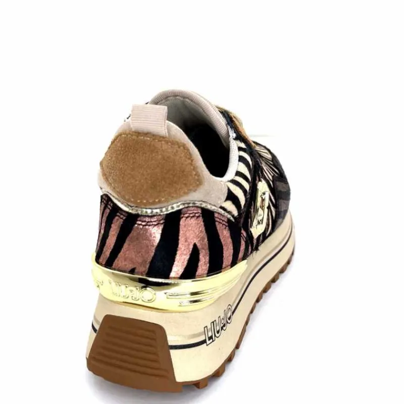 Sport Chic|Animalier<Liu.Jo Baskets à Plateformes Bf4001 Zèbre Rose Marron MarronRose