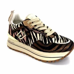 Sport Chic|Animalier<Liu.Jo Baskets à Plateformes Bf4001 Zèbre Rose Marron MarronRose