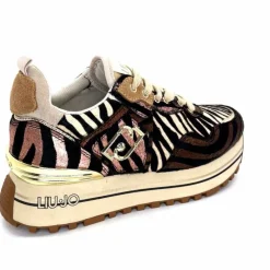 Sport Chic|Animalier<Liu.Jo Baskets à Plateformes Bf4001 Zèbre Rose Marron MarronRose
