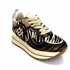 Sport Chic|Animalier<Liu.Jo Baskets à Plateformes Bf4001 Zèbre Rose Marron MarronRose