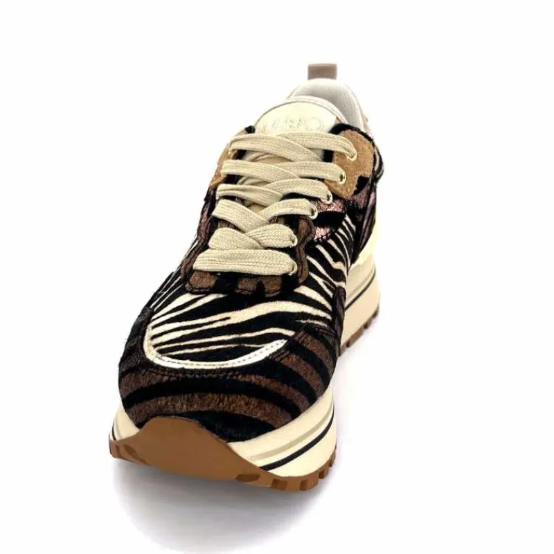 Sport Chic|Animalier<Liu.Jo Baskets à Plateformes Bf4001 Zèbre Rose Marron MarronRose