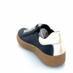 Basic|Baskets<Chacal Baskets Fermeture Eclair 6950 Cuir Doré Bleu