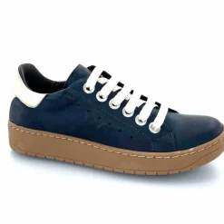 Basic|Baskets<Chacal Baskets Fermeture Eclair 6950 Cuir Doré Bleu