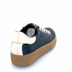 Basic|Baskets<Chacal Baskets Fermeture Eclair 6950 Cuir Doré Bleu