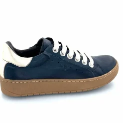 Basic|Baskets<Chacal Baskets Fermeture Eclair 6950 Cuir Doré Bleu