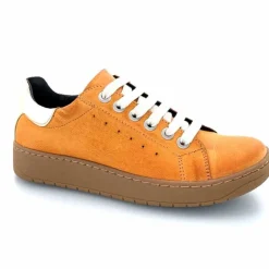 Décontracté|Baskets<Chacal Baskets Fermeture Eclair 6950 Cuir Moutarde Doré Jaune