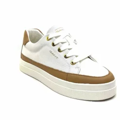 Teenager|Décontracté<Gant Baskets Avona Sneaker Textile Off White Cuir Marron Blanc
