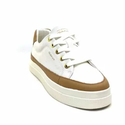 Teenager|Décontracté<Gant Baskets Avona Sneaker Textile Off White Cuir Marron Blanc