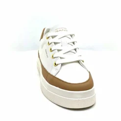 Teenager|Décontracté<Gant Baskets Avona Sneaker Textile Off White Cuir Marron Blanc