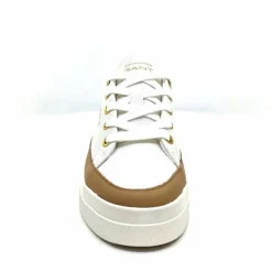 Teenager|Décontracté<Gant Baskets Avona Sneaker Textile Off White Cuir Marron Blanc