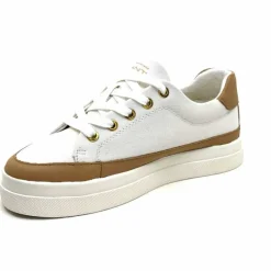 Teenager|Décontracté<Gant Baskets Avona Sneaker Textile Off White Cuir Marron Blanc