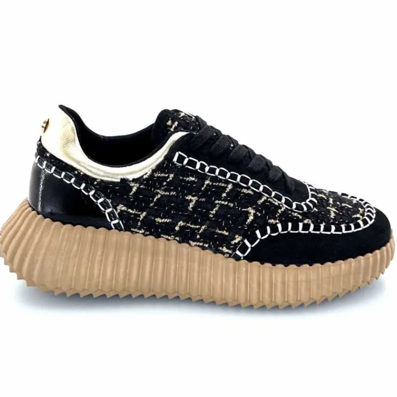 Fantaisie|Baskets<Ivoire0317a Baskets Ivoire 2200586 2200 Textile Noir