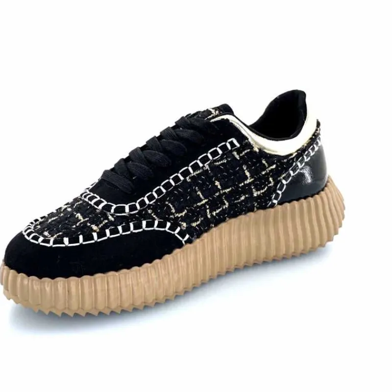 Fantaisie|Baskets<Ivoire0317a Baskets Ivoire 2200586 2200 Textile Noir