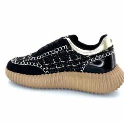 Fantaisie|Baskets<Ivoire0317a Baskets Ivoire 2200586 2200 Textile Noir