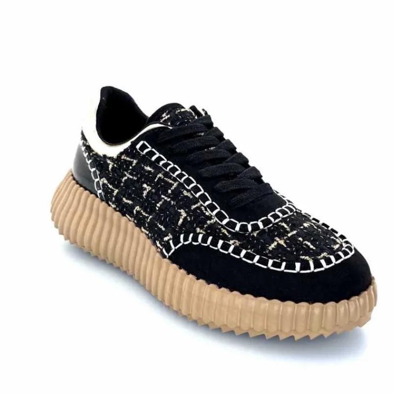 Fantaisie|Baskets<Ivoire0317a Baskets Ivoire 2200586 2200 Textile Noir