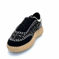 Fantaisie|Baskets<Ivoire0317a Baskets Ivoire 2200586 2200 Textile Noir