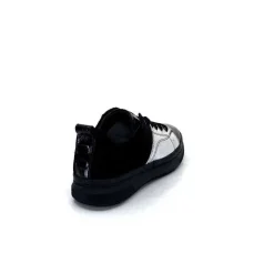 Décontracté|Baskets<Ivoire0401a Baskets Ivoire 500-353 Cuir &amp; Argenté Noir