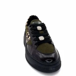 Fantaisie|Bijoux<Ivoire0130a Baskets Ivoire Bp5410 Noir &amp; Léo Kaki