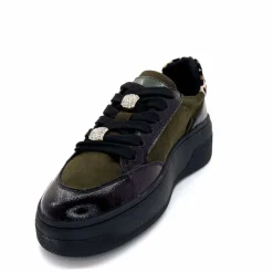 Fantaisie|Bijoux<Ivoire0130a Baskets Ivoire Bp5410 Noir &amp; Léo Kaki