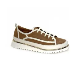 Féminin|Décontracté<XSA Baskets Léger 9951 Cuir Daim Beige Marron