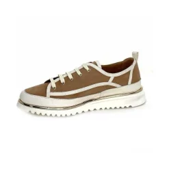 Féminin|Décontracté<XSA Baskets Léger 9951 Cuir Daim Beige Marron