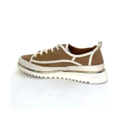Féminin|Décontracté<XSA Baskets Léger 9951 Cuir Daim Beige Marron