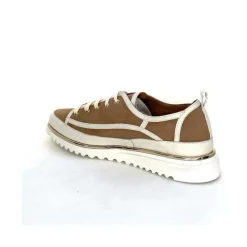 Féminin|Décontracté<XSA Baskets Léger 9951 Cuir Daim Beige Marron