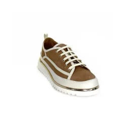 Féminin|Décontracté<XSA Baskets Léger 9951 Cuir Daim Beige Marron