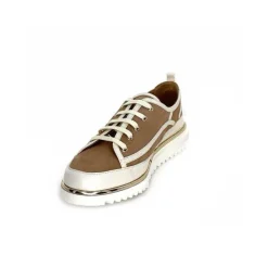 Féminin|Décontracté<XSA Baskets Léger 9951 Cuir Daim Beige Marron