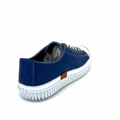 Décontracté|Basic<441-ivoire1 Baskets Légère Ivoire 032 11106 Cuir Bleu