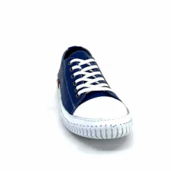 Décontracté|Basic<441-ivoire1 Baskets Légère Ivoire 032 11106 Cuir Bleu