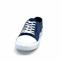 Décontracté|Basic<441-ivoire1 Baskets Légère Ivoire 032 11106 Cuir Bleu