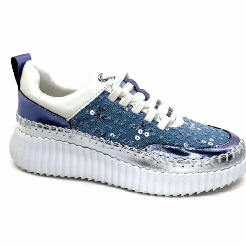 Décontracté|Baskets<Ivoire0317a Baskets Légère Ivoire 2300962 Textile Bleu