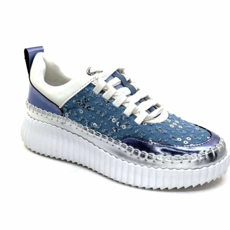 Décontracté|Baskets<Ivoire0317a Baskets Légère Ivoire 2300962 Textile Bleu